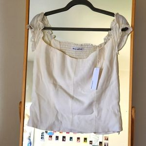 Reformation White Corset Top